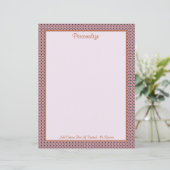 Professionele Rosy Brown & Grey Border personalise (Staand voorkant)