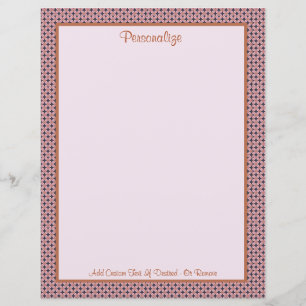 Professionele Rosy Brown & Grey Border personalise