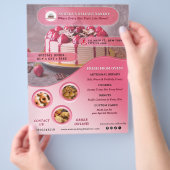 Professionele Roze Bakkerij Foto's toevoegen & Log Flyer (Hand)
