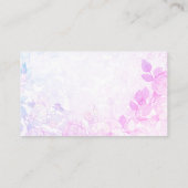 Professionele roze bloemige achtergrond aangepaste visitekaartje (Achterkant)