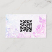 Professionele roze bloemige achtergrond aangepaste visitekaartje (Achterkant)