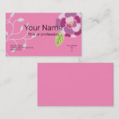 Professionele roze, blote vrouw visitekaartje (Voorkant / Achterkant)