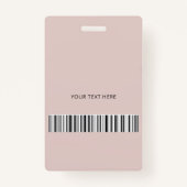 Professionele roze blush-notaris badge (Achterkant)
