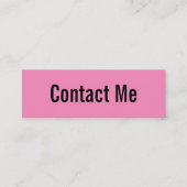 Professionele Roze en Zwart Contact Kaart Contactkaartje (Voorkant)