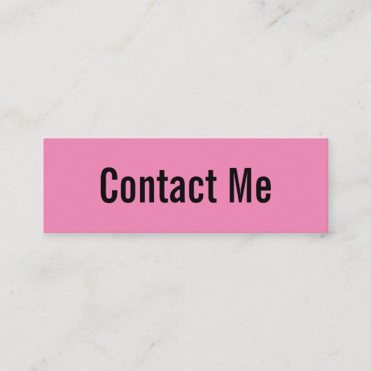 Professionele Roze en Zwart Contact Kaart Contactkaartje (Voorkant)