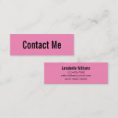 Professionele Roze en Zwart Contact Kaart Contactkaartje (Voorkant / Achterkant)