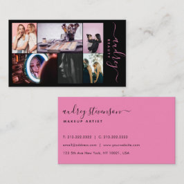 Professionele roze en zwarte handtekening 6 Foto's Visitekaartje