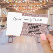 Professionele roze Faux Glitter FRONT Blank Terug