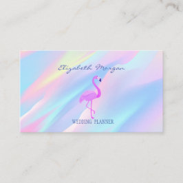 Professionele Roze Flamingo, Holografisch Abstract Visitekaartje