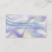 Professionele roze flamingo, holografisch visitekaartje (Achterkant)