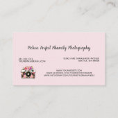 Professionele roze Floral Camera Fotograaf Roze Visitekaartje (Achterkant)