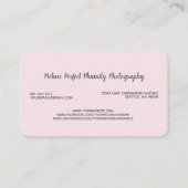 Professionele roze fotograaf met Floral camera Visitekaartje (Achterkant)