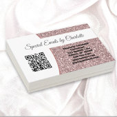Professionele roze Glitter Custom QR Code Visitekaartje