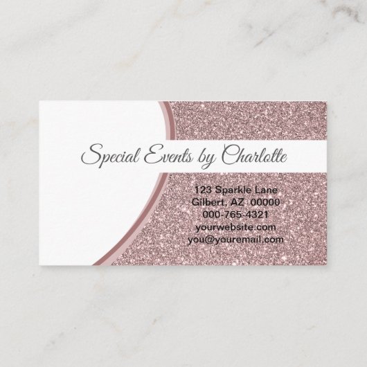 Professionele roze Glitter QR-code Sjabloon Visitekaartje (Achterkant)