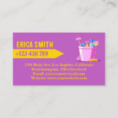 Professionele Roze Huis Schoonmaak Maid Service Lo Visitekaartje (Achterkant)