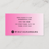 Professionele roze Kaarten voor het afschrijven va Visitekaartje (Achterkant)