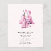 Professionele Roze Meid & Huis Schoonmakende Zaken Flyer (Achterkant)