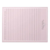 Professionele roze minimalist notitieblok (Voorkant)