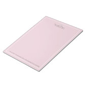 Professionele roze minimalist notitieblok (Schuin)