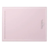 Professionele roze minimalist notitieblok (Voorkant)