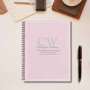 Professionele roze minimalist notitieboek