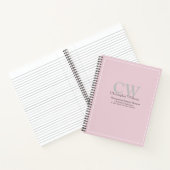 Professionele roze minimalist notitieboek (Binnen)