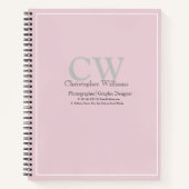 Professionele roze minimalist notitieboek (Voorkant)