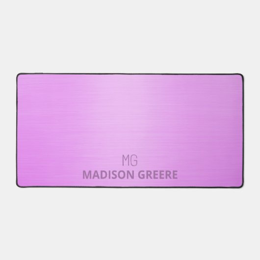 Professionele Roze Monogram Desk Mat (Voorkant)