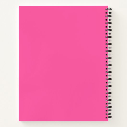 Professionele Roze Monogram Eerste Zakelijke Notitieboek (Achterkant)