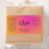 Professionele Roze Oranje Body Butter Labels (Insitu)