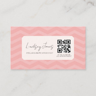 Professionele roze QR-code scan om te boeken Visitekaartje