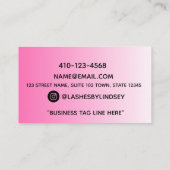 Professionele roze QR-code Scannen naar boek Visitekaartje (Achterkant)