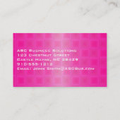 Professionele roze vierkantjes Visitekaartjes (Achterkant)