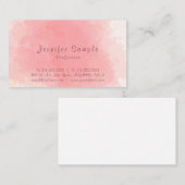 Professionele roze Waterverf gewoon standaardsteen Visitekaartje (Voorkant / Achterkant)