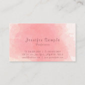 Professionele roze Waterverf gewoon standaardsteen Visitekaartje (Voorkant)