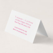 Professionele roze waterverf Trendy Event Planner Visitekaartje (Achterkant)