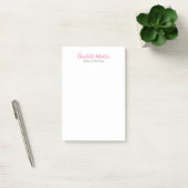 Professionele Roze Witte Manager Consultant Chef Post-it® Notes (Kantoor)