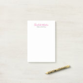 Professionele Roze Witte Manager Consultant Chef Post-it® Notes (Op bureau)