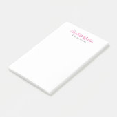 Professionele Roze Witte Manager Consultant Chef Post-it® Notes (Schuin)