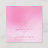 Professionele Roze Witte Sjabloon Elegant Populair Vierkante Visitekaartje (Achterkant)