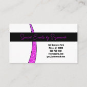 Professionele roze zilver van faux glitter foto QR Visitekaartje (Achterkant)