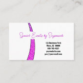 Professionele roze zilver van faux glitter foto QR Visitekaartje (Achterkant)