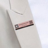 Professionele Roze Zwart Afbeelding QR-code Naamplaatje