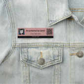 Professionele Roze Zwart Afbeelding QR-code Naamplaatje (In situ)