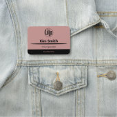 Professionele Roze Zwarte Logo Expertise Salon Naamplaatje (In situ)