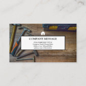 Professionele Rustieke Gereedschappen Carpenter Ho Visitekaartje (Achterkant)