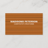 professionele rustieke houten timmerbouw visitekaartje (Voorkant)