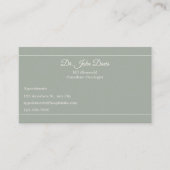 Professionele Sage Groen Beige Minimalistische Tre Visitekaartje (Voorkant)