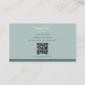 Professionele Sage Groene Eenvoudige Minimalistisc Visitekaartje (Achterkant)