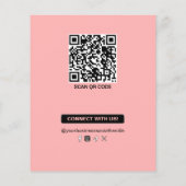 Professionele Salon Moderne Roze Blos Voeg foto's  Flyer (Achterkant)